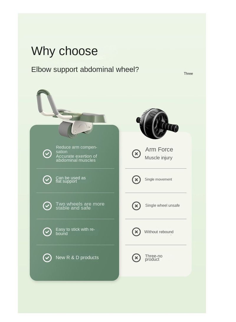 Y&D 2 and 1 Smart Ab Wheel Built-in Chip Accurate Recording  Automatic Rebound Abs Workout Equipment Good Stability Free Thickened Pads Not Hurting the Knees - Image 4