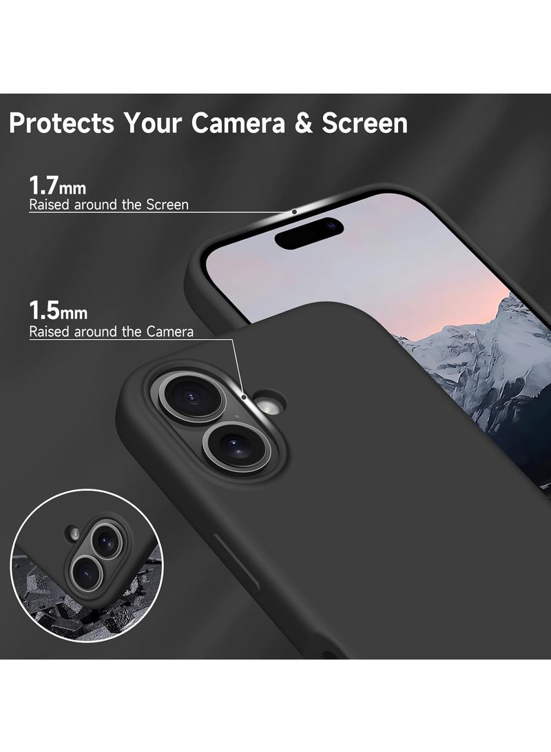 TIGER Case Compatible with iPhone 16 Plus | Liquid Soft Silicone iPhone 16 Plus Cover | Shockproof Gel Rubber Phone Case with Inside Microfiber Lining | Full Body Protection | Anti-Slip | Scratch-Resistant | Wireless Charging Compatible | Ultra-Slim & Lightweight for iPhone 16 Plus 6.7 inch (Black, iP 16 Plus) - Image 4
