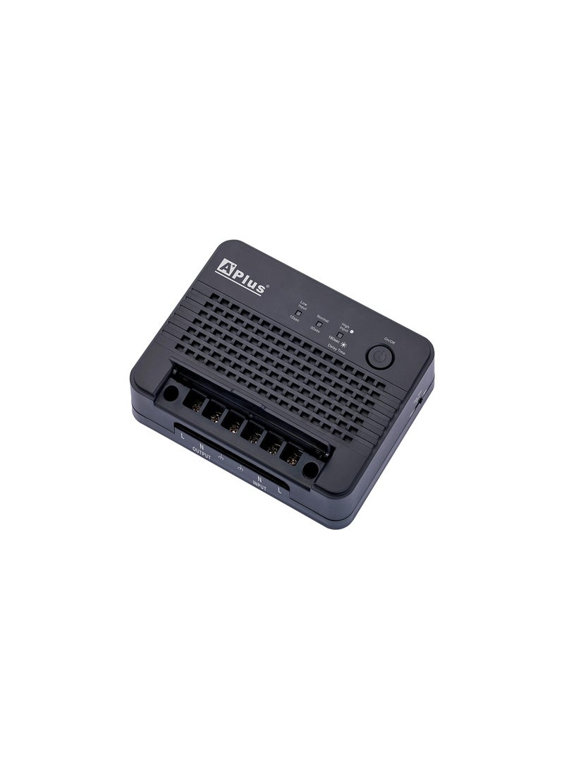 APLUS Voltage protection device: Rated terminal wire connection. The PlusGuard 4-30A operates at 30 amps to prevent damage to electrical and electronic equipment caused by power fluctuations, especially prolonged periods of overvoltage and undervoltage. - Image 1