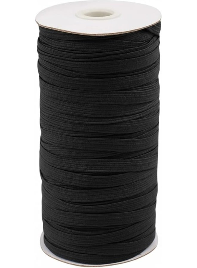 5mm Wide 64m Elastic Cord Black Flat Thick Elastic Band Elastic Cord for Sewing Clothes Craft - Image 4