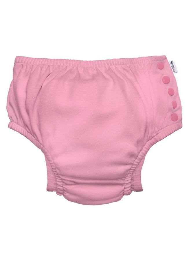 جرين سبراوتس أنا ألعب. من جرين سبراوتس، حفاضات سباحة إيكو سناب قابلة لإعادة الاستخدام مع أربطة، عامل حماية من الأشعة فوق البنفسجية 50، وردي فاتح، تصميم حاصل على براءة اختراع، معيار 100 معتمد من OEKO-TEX، 6 أشهر