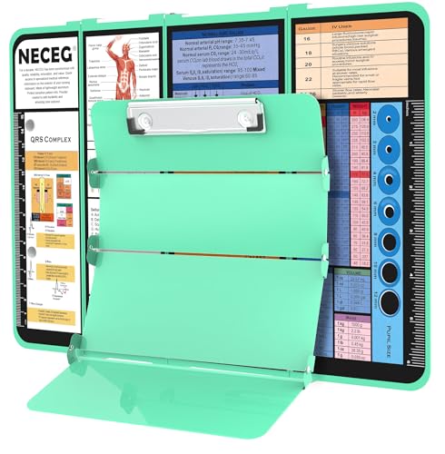 NECEG Foldable Nursing Clipboard 4 Layer, Aluminum Medical Clipboard with Cheat Sheet, Privacy Nurse Clipboard for Hospital, Clinic, Nursing Student - Image 1