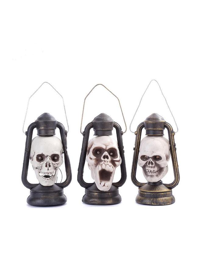 Script Killing Atmosphere Light LED Flame Candlestick  Haunted House Chamber Escape Horror Room Decoration Props Light-Color:Candlestick: 1 Pair Of Skull Lights - Image 5