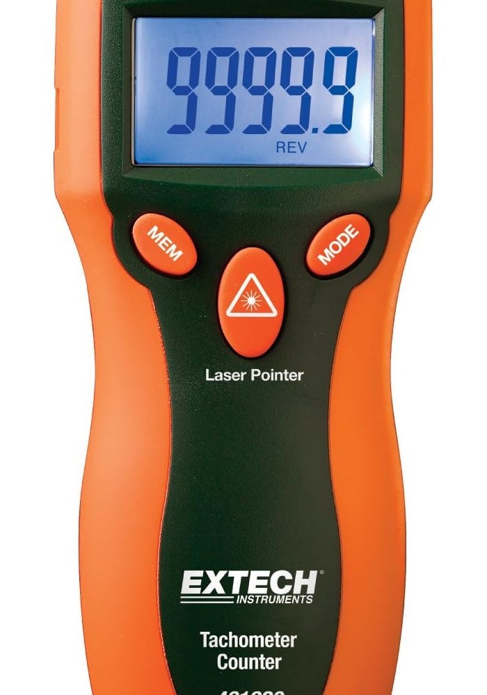 Extech 461920 Mini Laser Photo Tachometer Counter for Non-Contact RPM Measurements - Image 1
