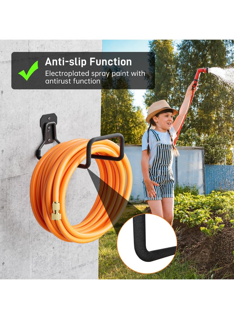 Generic 2Pcs Garden Hose Holder Wall Mount,Heavy Duty Water Hose Hanger for Garage Outside,Metal Hose Reels Hose Rack for Garden Hose Expandable Hose Water Hose Extension Hose  - Image 2