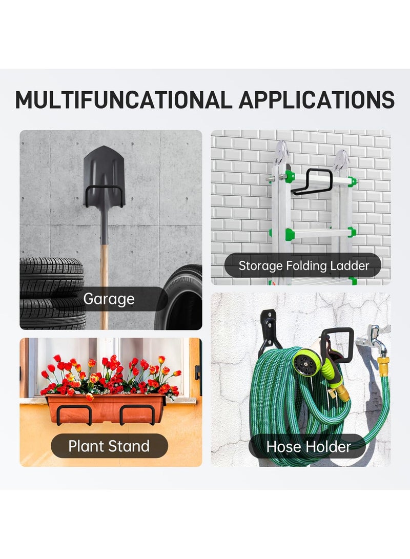 Generic 2Pcs Garden Hose Holder Wall Mount,Heavy Duty Water Hose Hanger for Garage Outside,Metal Hose Reels Hose Rack for Garden Hose Expandable Hose Water Hose Extension Hose  - Image 5