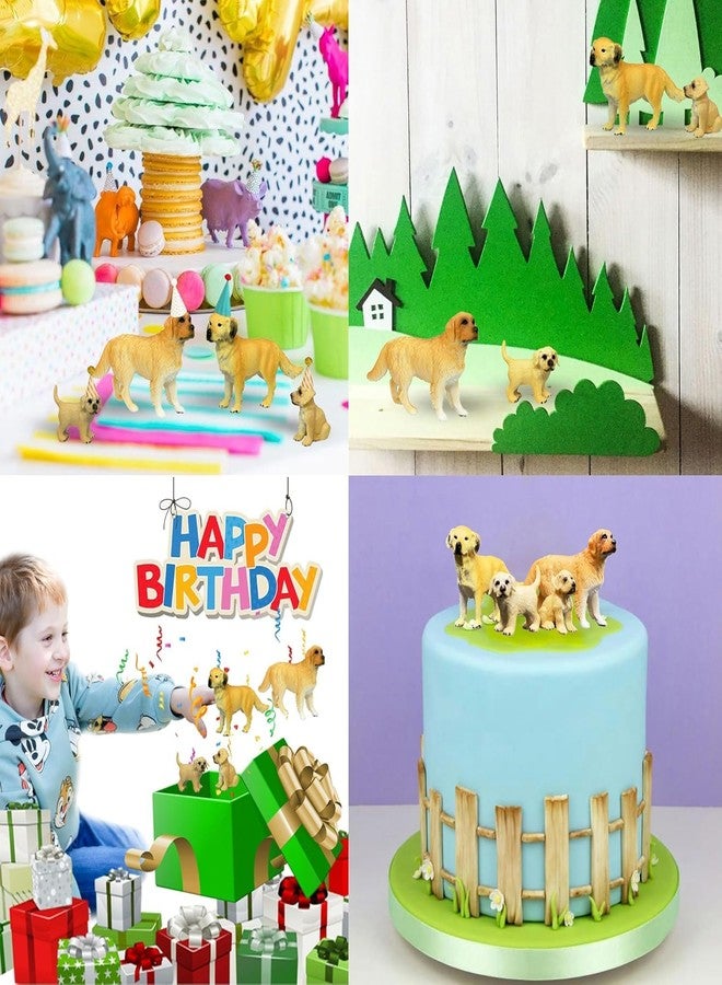 MALLEXO 4 PCS Attractive Cute Dogs & Puppy Family Animals Toy for Kids 3+ | Realistic Pet Dog Animals Toys Action Figures Set for Boys and Girls Birthday Gift for Children Best Decor & Education Items - Image 3