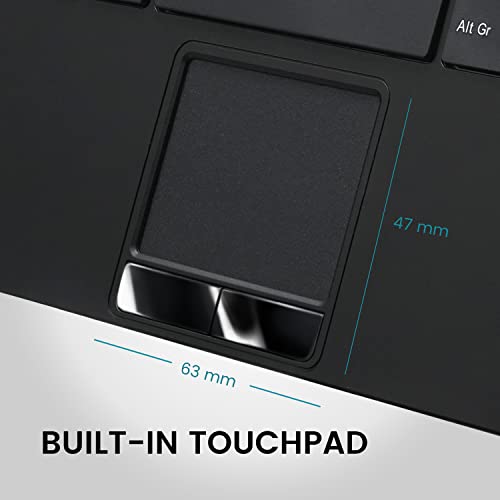 Perixx PERIBOARD-525 US, Wired Mini USB Keyboard with Touchpad - X Type Scissor Keys - 11.18x7.17x1.1 Inches - Build-in 2 USB Hubs - US English - Image 3