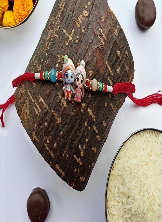 زيوري قطعة واحدة من راخي كريشنا ورادا الصغير اللطيف - متعدد الألوان - Image 4