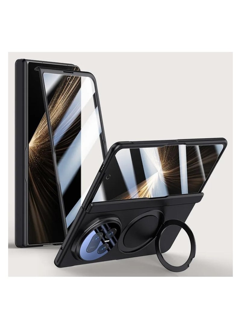 general Honor Magic V5 Magnetic Case 【Built-in Screen Protector】 Skin-friendly Matte Shockproof Case 360° Rotating Folding Stand Support Wireless Charging - Image 1