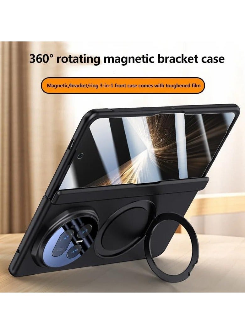 general Honor Magic V5 Magnetic Case 【Built-in Screen Protector】 Skin-friendly Matte Shockproof Case 360° Rotating Folding Stand Support Wireless Charging - Image 3