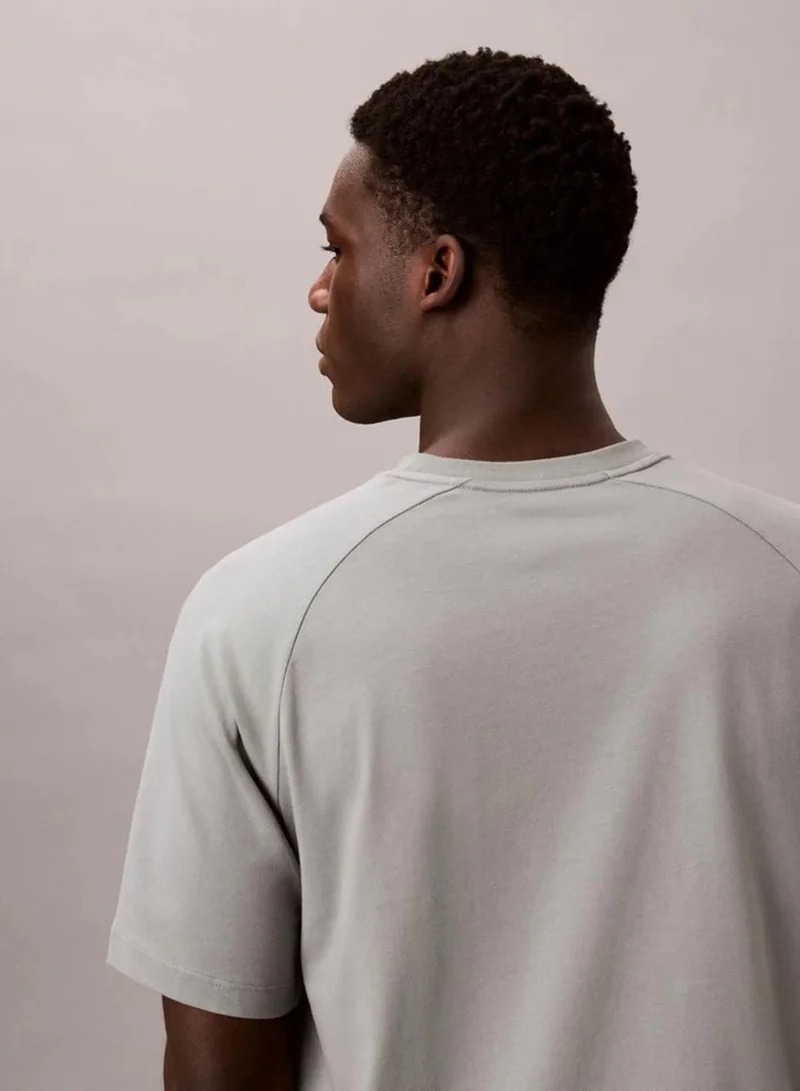 Calvin Klein Winter Grey Performance Cotton Blend Gym T-Shirt for Men | Best Price UAE