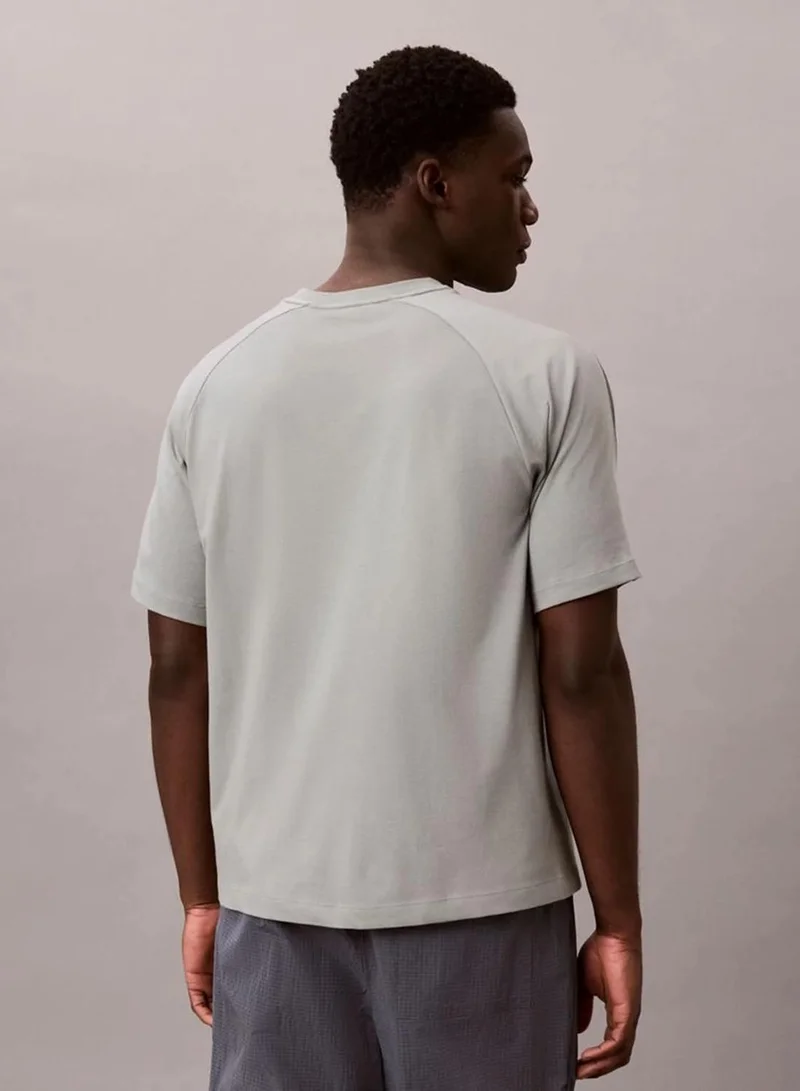 Calvin Klein Winter Grey Performance Cotton Blend Gym T-Shirt for Men | Best Price UAE