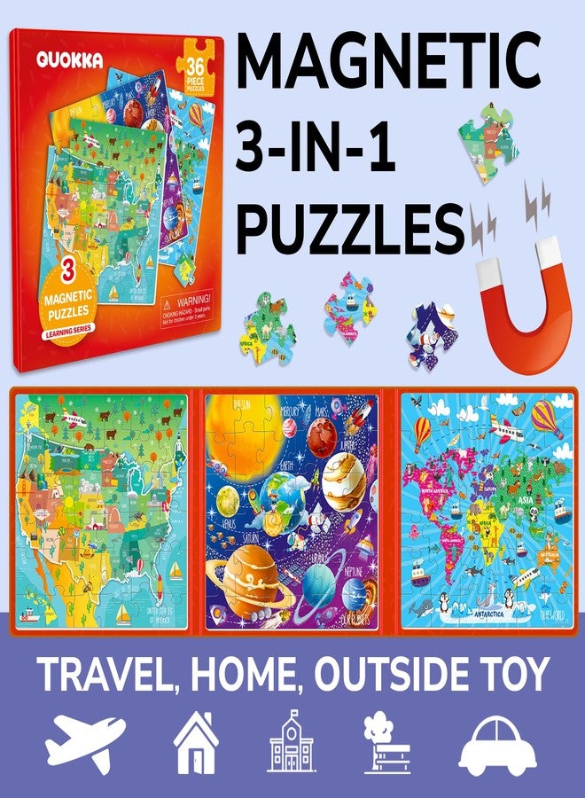 Quokka Kids Puzzles for Boys and Girls Magnetic Travel Animal Car - Image 3