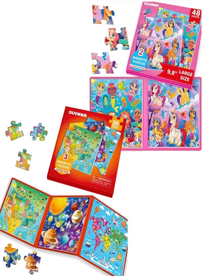 Quokka Kids Puzzles for Boys and Girls Magnetic Travel Animal Car - Image 1