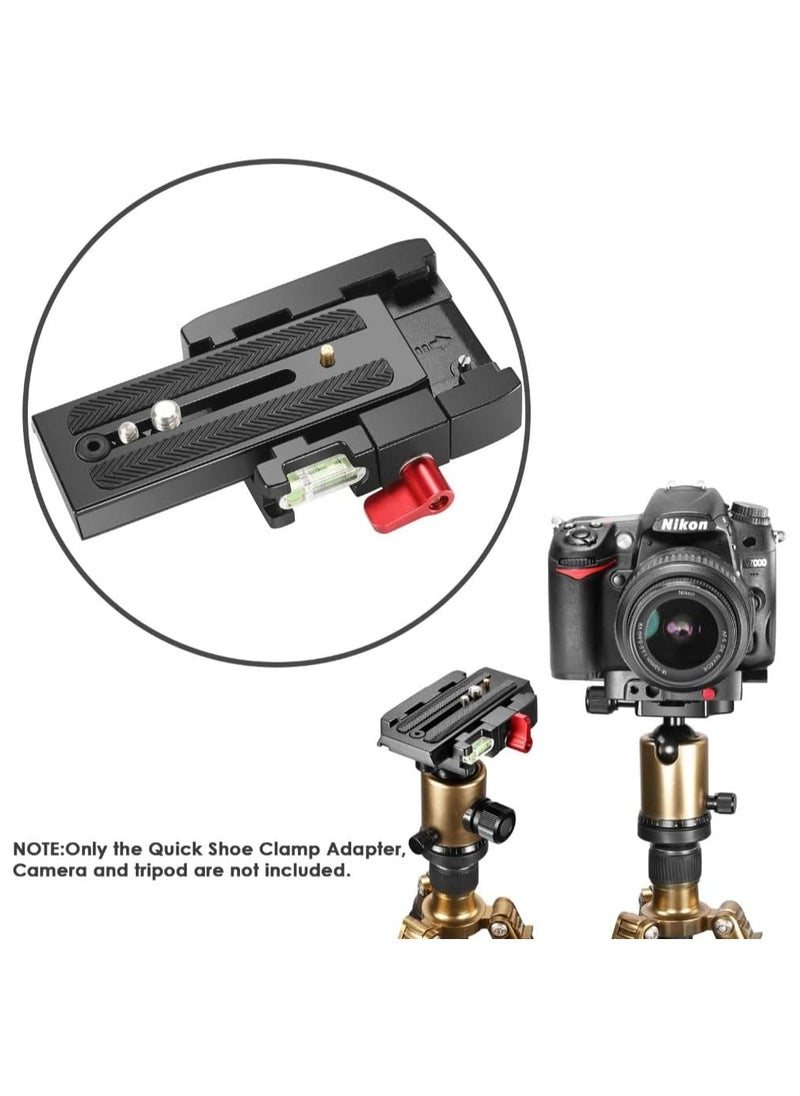 VKL Aluminum Alloy Mount Quick Release Plate Aluminium Alloy Camera Base Plate Bubble Leveler Safety Pin for Tripod Slide Rail Stabilizer Fluid Head  - Image 2