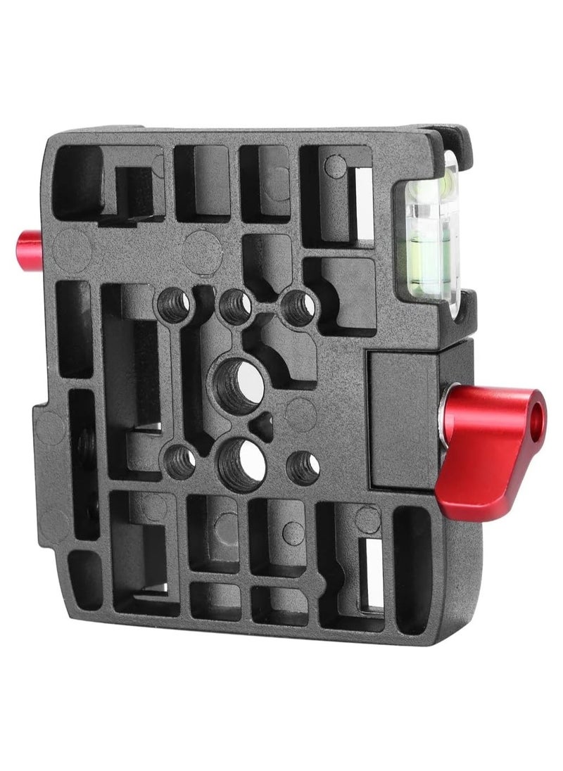 VKL Aluminum Alloy Mount Quick Release Plate Aluminium Alloy Camera Base Plate Bubble Leveler Safety Pin for Tripod Slide Rail Stabilizer Fluid Head  - Image 4