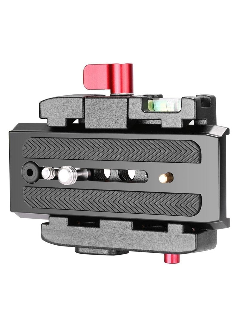 VKL Aluminum Alloy Mount Quick Release Plate Aluminium Alloy Camera Base Plate Bubble Leveler Safety Pin for Tripod Slide Rail Stabilizer Fluid Head  - Image 5