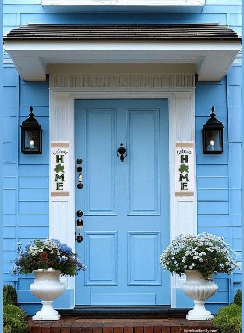 Decorhills Welcome Home and Family Porch Sign Decor Wooden Hanging Sign Door Porch Standing Decorative Signs Plaques for Front Door, Outdoor, Indoor, Welcome Sign Home Decoration - Home Sign - Image 2