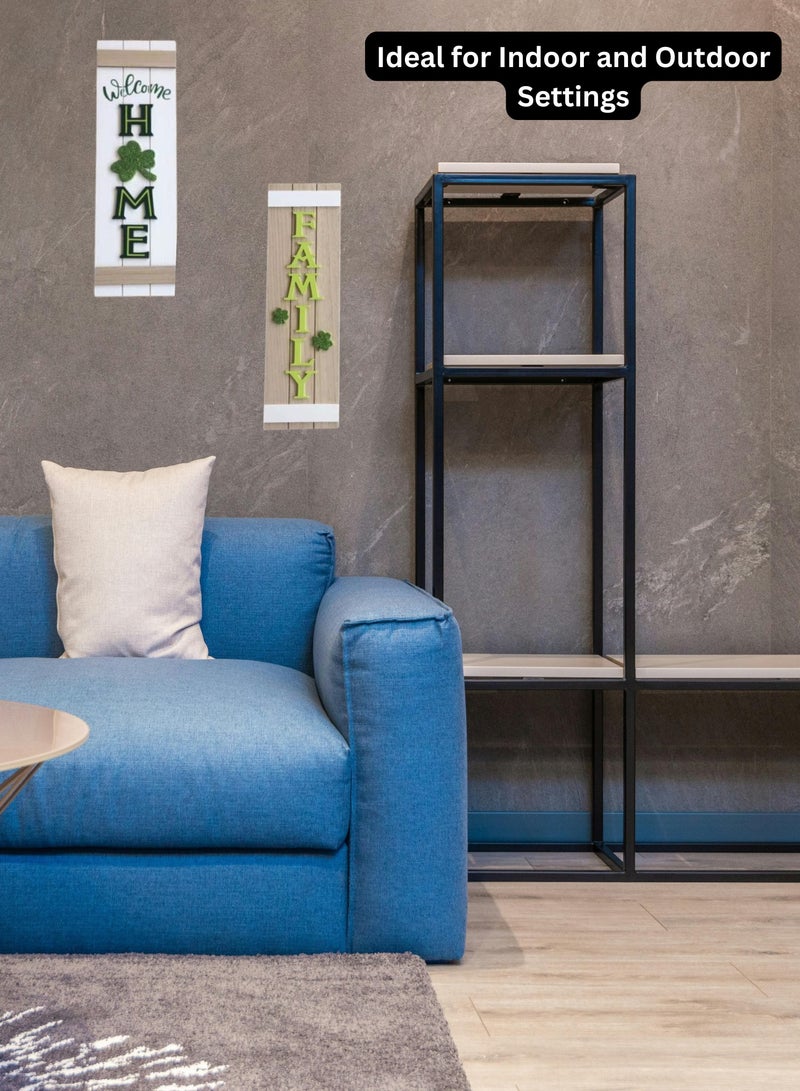 Decorhills Welcome Home and Family Porch Sign Decor Wooden Hanging Sign Door Porch Standing Decorative Signs Plaques for Front Door, Outdoor, Indoor, Welcome Sign Home Decoration - Home Sign - Image 5