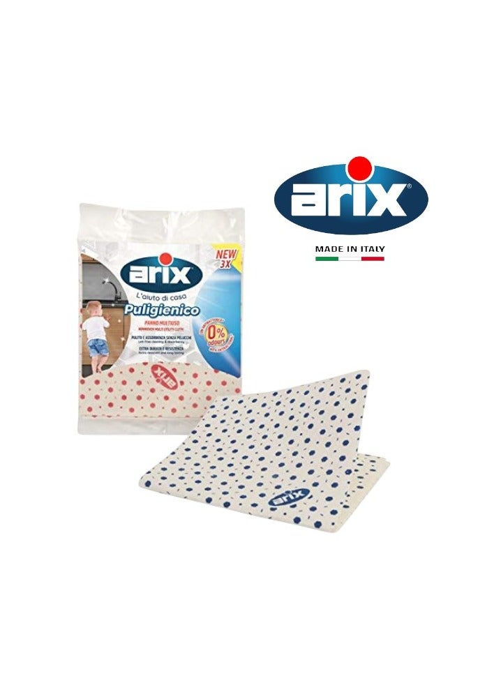 arix Hygienic Cleaning: Arix-Puligienico Antibacterial Nonwoven Multi Utility Cloth