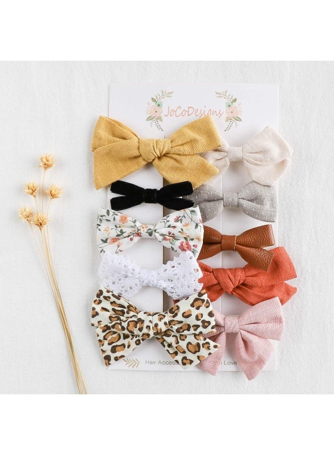 JoCoDesigns Baby Girl Hair Clips, Bows Barrettes Fully Lined Alligator Clip Hair Accessories for Little Girls Toddler Kids Children Small - Image 2