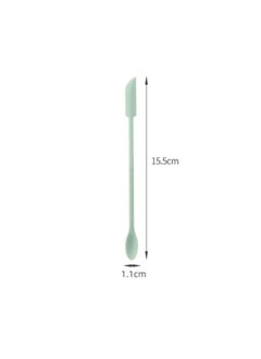 Mini Silicone Double-headed Sharp Scraper Spoon Cosmetic Skin Care Products Extraction Tool Set Including Avocado Jam Scraper-Specifications:Light Green#short