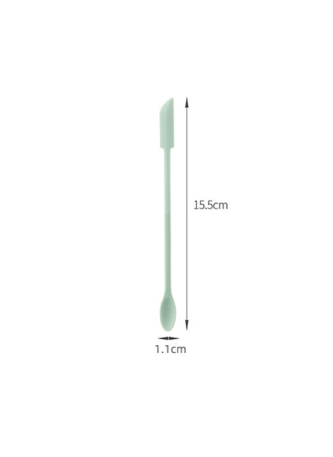 Generic - Mini Silicone Double-headed Sharp Scraper Spoon Cosmetic Skin Care Products Extraction Tool Set Including Avocado Jam Scraper-Specifications:Light Green#short - Image 1