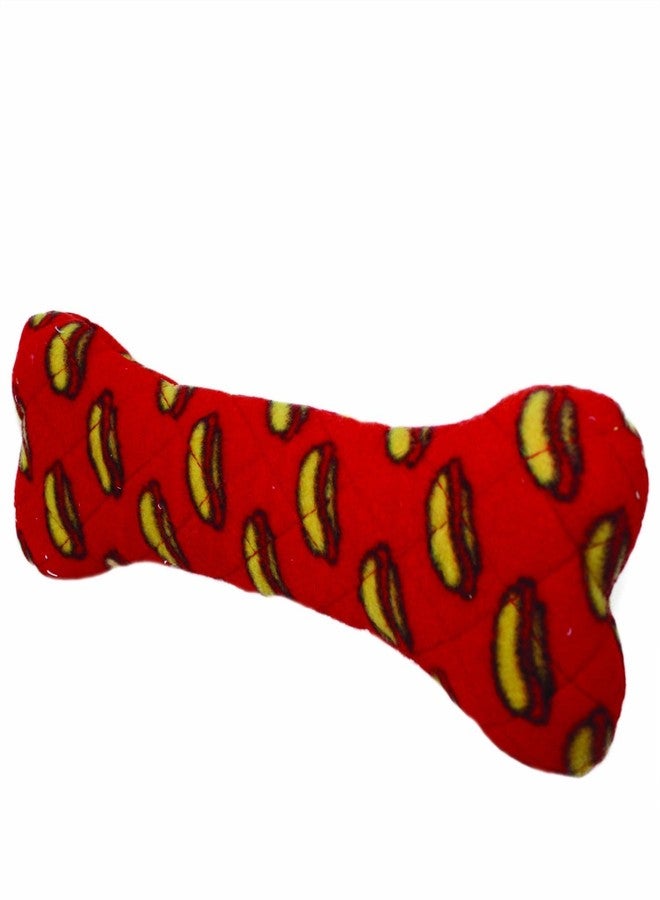 MIGHTY- No Stuff Bone-Red- Squeaky Plastic Core. 2-in-1 Toy. Made Durable & Floats, Strong & Tough. Interactive Play Dog Toy (Tug, Toss & Fetch)