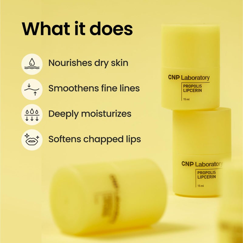 CNP Honey Lip Butter - Propolis Lipcerin™ Original, Hydrating Overnight Manuka Lip Balm & Mask, 12hrs Long-lasting Moisture, Gifts for Women, Korean Skin Care, 0.5 fl.oz. - Image 2