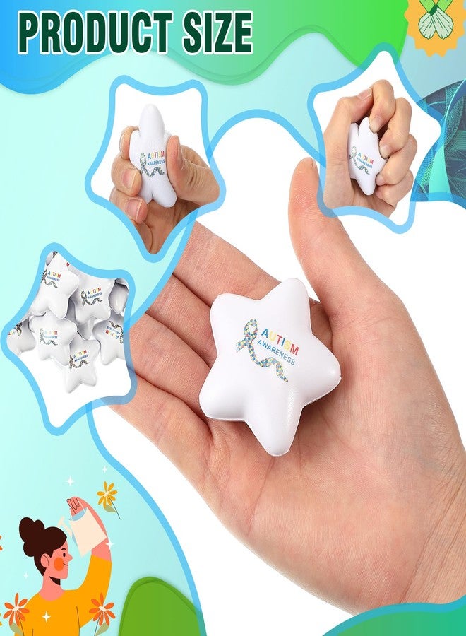 Arrowbash مجموعة أروباش، ١٠٠ قطعة من كرات الضغط الصغيرة البيضاء المصنوعة من الفوم، للتوعية بمرض التوحد، لتخفيف التوتر، هدايا ومستلزمات التوعية بمرض التوحد، ألعاب لتخفيف قلق البالغين، هدايا لجمع التبرعات، دعم العقول - Image 4