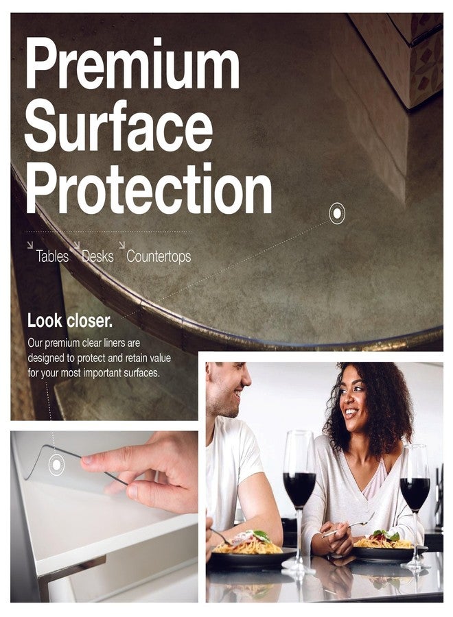 ExactMade - Clear Table Protector, USA Made, Safe, 18 x 36 Inch, 2mm Thick Ultra Smooth Vinyl, Clear Desk Cover Protector for Office Desk, Table Cover Custom for Wooden Table - Image 3