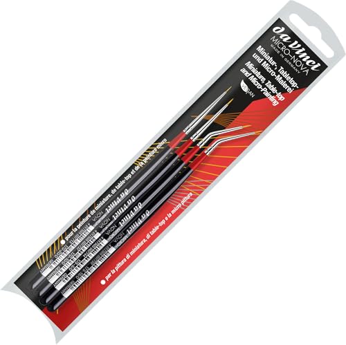 da Vinci MicroNOVA 4 Brush Set 4275 for Modelling Miniature Painting one Piece Each Series 170 Sizes 200 100 175 Sizes 150 50 - Image 3