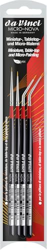 da Vinci MicroNOVA 4 Brush Set 4275 for Modelling Miniature Painting one Piece Each Series 170 Sizes 200 100 175 Sizes 150 50 - Image 1