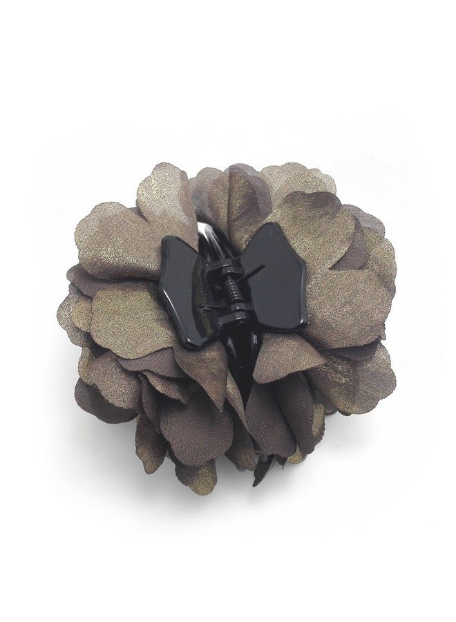 Meilliwish Flower Fabrics Hair Claw Clip (LightBrown)(D06) - Image 2