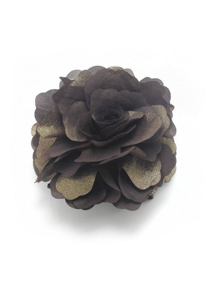 Meilliwish Flower Fabrics Hair Claw Clip (LightBrown)(D06) - Image 1