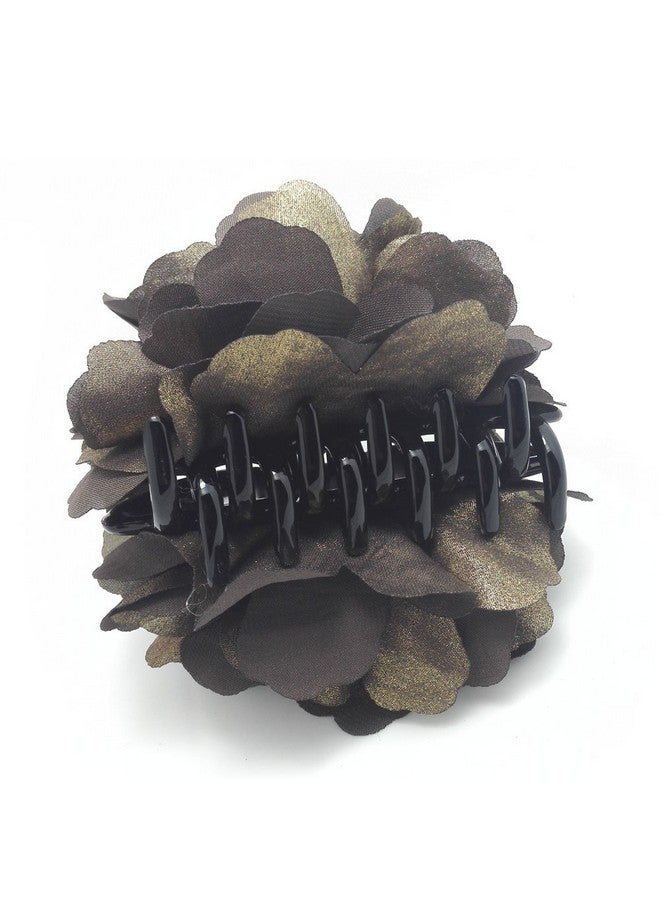 Meilliwish Flower Fabrics Hair Claw Clip (LightBrown)(D06) - Image 3