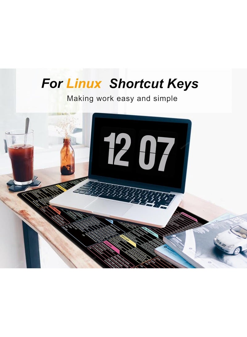 MARK STORE Linux Commands Line Mouse pad - Extended Large Cheat Sheet Mousepad. Shortcuts to Kali/Red Hat/Ubuntu/OpenSUSE/Arch/Debian/Unix Programmer. Non-Slip Gaming Desk mat  - Image 3