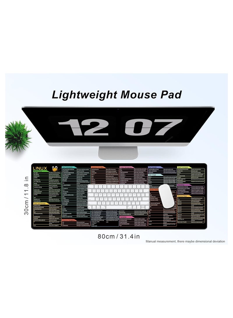 MARK STORE Linux Commands Line Mouse pad - Extended Large Cheat Sheet Mousepad. Shortcuts to Kali/Red Hat/Ubuntu/OpenSUSE/Arch/Debian/Unix Programmer. Non-Slip Gaming Desk mat  - Image 5