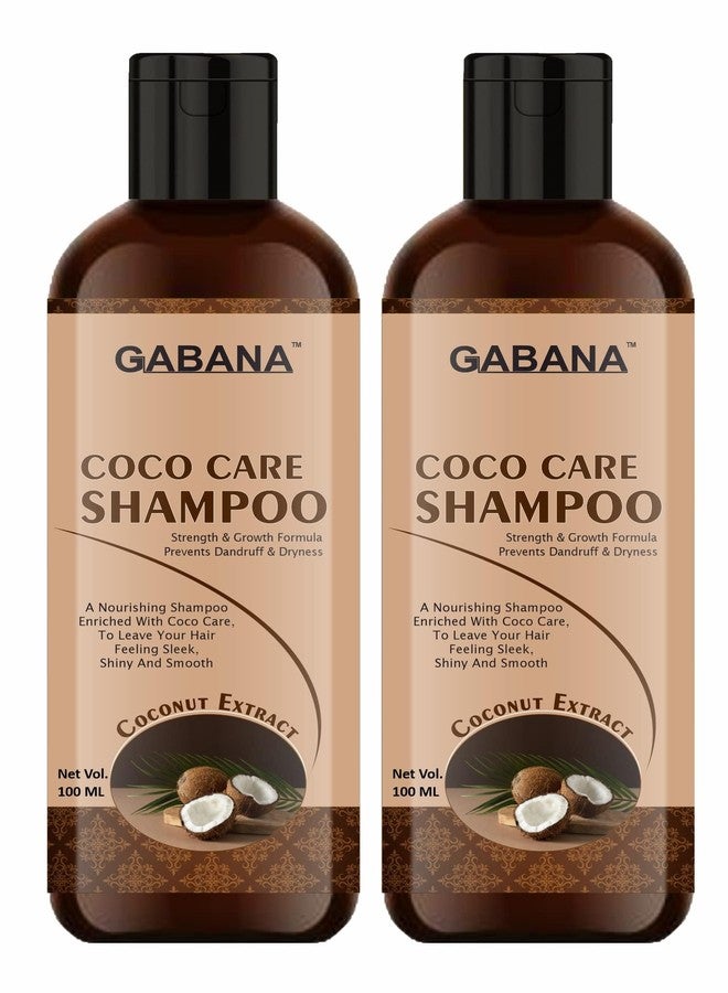 GABANA Coconut Extract Coco Care Shampoo for Men and Women (Pack of 2, 100 ml)|Shampoo for Hair Fall Defence shampoo for Hair Growth SHampoo for Frizzy and Dry Hair SHAMPOO for Strong and Sliky Hair| - Image 1