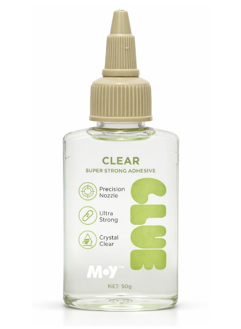 Moy Clear Liquid Glue 3-Pack Adhesive Glue 60ml Easy Squeeze Application, Fast-Drying Formula, Ideal for School Projects, Office Work and All Purpose Use Pink Blue Green - Image 3