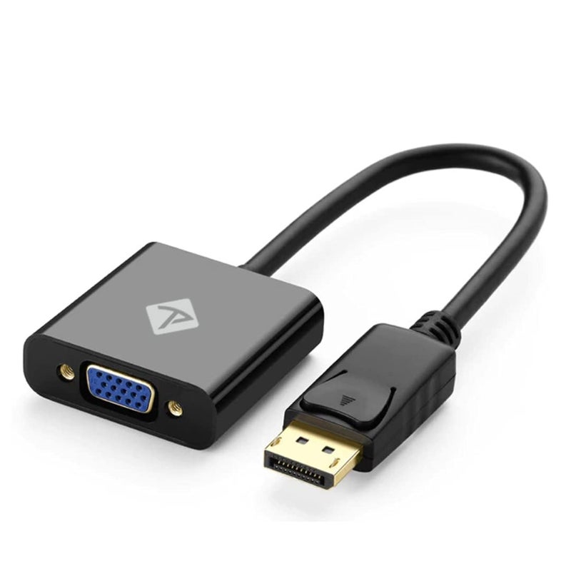 TP-TECH DP (DisplayPort) to VGA Adapter Male to Female 1080P, Compatible with Computer, Desktop, Laptop, PC, Monitor, Projector, HDTV - Image 1