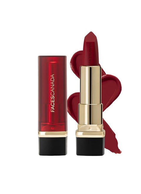 Faces Canada Comfy Matte Creme Lipstick - Head Up High, 4.2G | Long Stay | Creamy Matte Finish | Intense Color | Super Hydrating & Nourishing | Single Stroke Smooth Application
