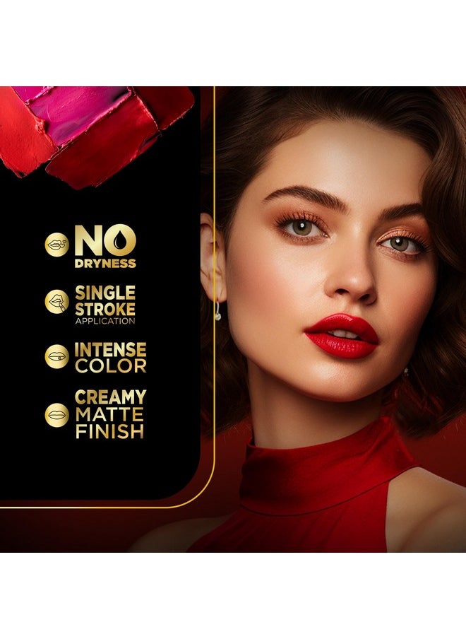 Facescanada - Faces Canada Comfy Matte Creme Lipstick - Head Up High, 4.2G | Long Stay | Creamy Matte Finish | Intense Color | Super Hydrating & Nourishing | Single Stroke Smooth Application - Image 1