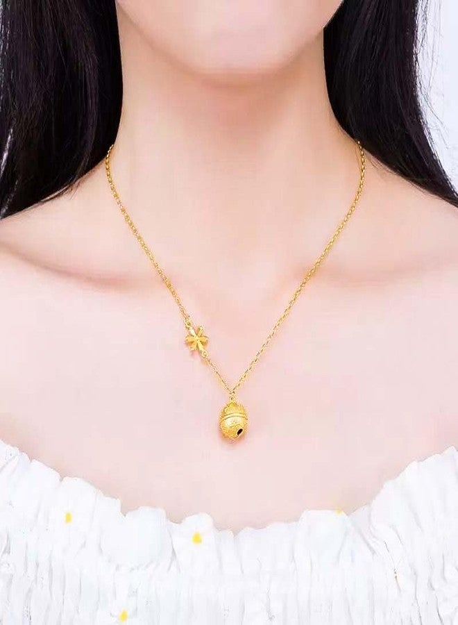 Teemotutu Christmas Necklace Set for Women, Gold Santa Hat Snowflake Jingle Bell & Xmas Tree Pendant Jewelry, Dainty Holiday Gift for Thanksgiving Christmas Party (Christmas bell) - Image 2