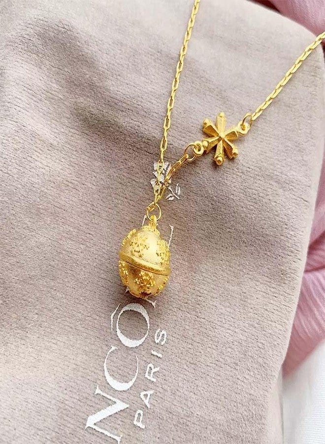 Teemotutu Christmas Necklace Set for Women, Gold Santa Hat Snowflake Jingle Bell & Xmas Tree Pendant Jewelry, Dainty Holiday Gift for Thanksgiving Christmas Party (Christmas bell) - Image 3