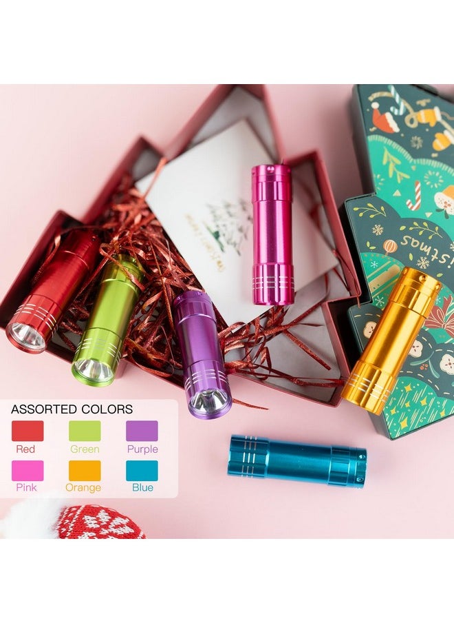 Kunhe KunHe 60 Pack Small Mini Cheep Flashlights for Kids Bulk with Batteries Aluminum LED Flashlight for Party Favor Camping Emergency Power Outage Gift to Operation Christmas Child Items Bulk Gift  - Image 2
