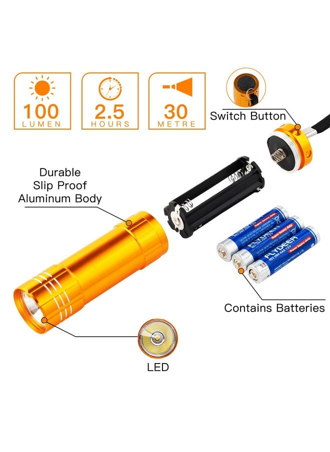 Kunhe KunHe 60 Pack Small Mini Cheep Flashlights for Kids Bulk with Batteries Aluminum LED Flashlight for Party Favor Camping Emergency Power Outage Gift to Operation Christmas Child Items Bulk Gift  - Image 3