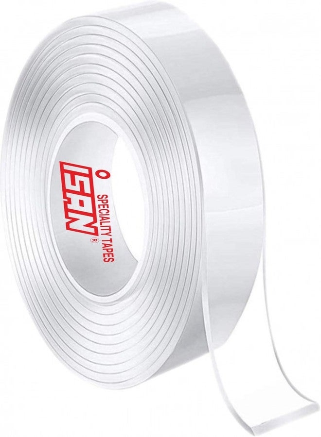 ISAN® NANO GEL Tape 1mm Thickness, Width 12mm (1/2" Approx) x 3m Length Double sided Transparent Washable Reusable (2Pcs.) - Image 1
