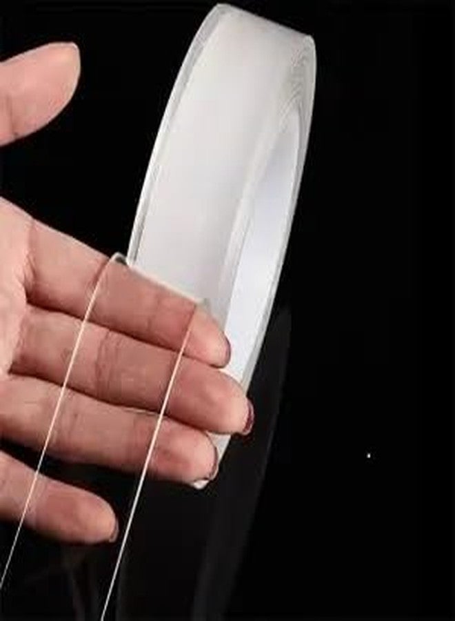 ISAN® NANO GEL Tape 1mm Thickness, Width 12mm (1/2" Approx) x 3m Length Double sided Transparent Washable Reusable (2Pcs.) - Image 3